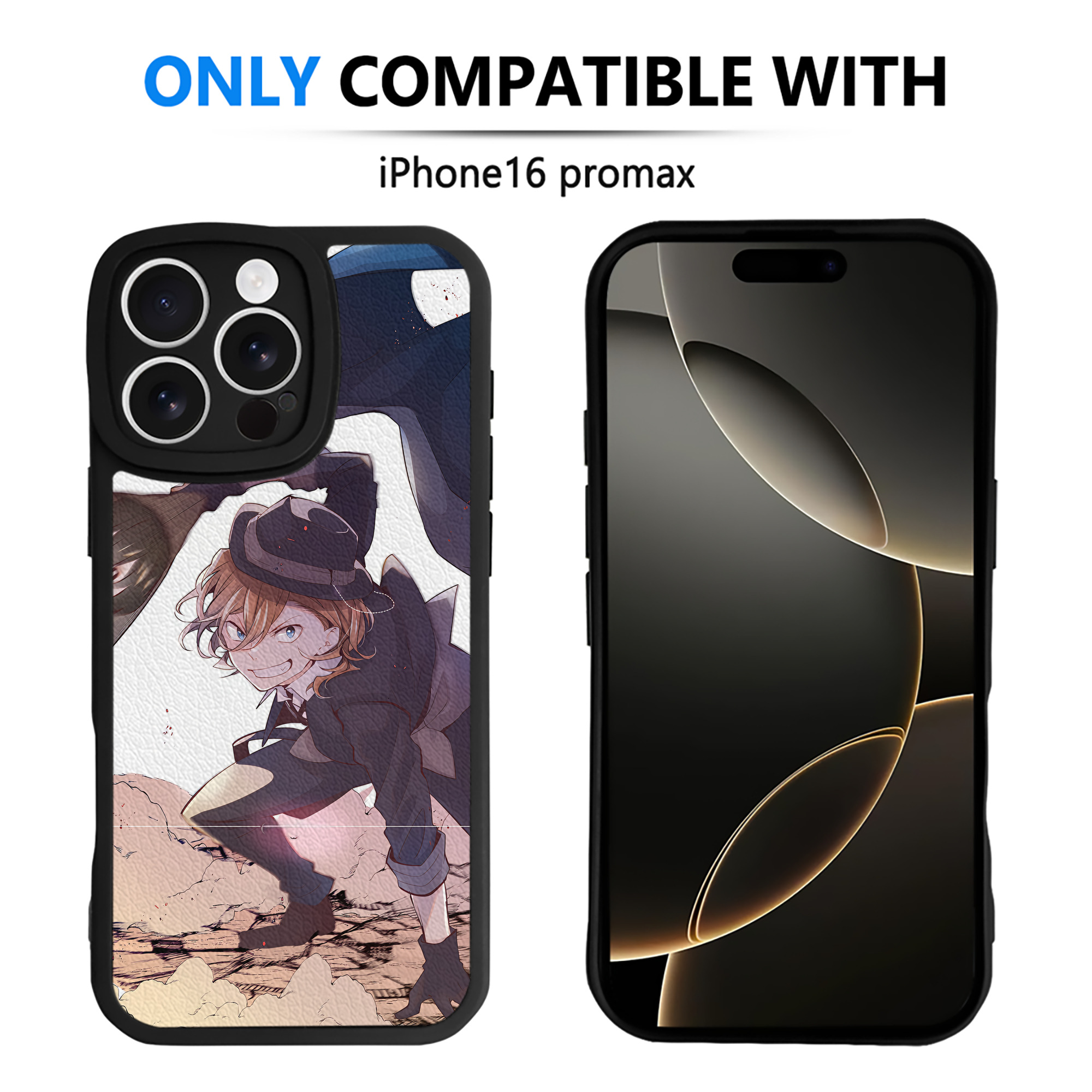 （画像用） 文豪ストレイドッグス Bungo Stray Dogs 【iPhone 16シリーズ対応】シリコンスマホケース（レザー調） 材質：シリコン
